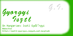 gyorgyi isztl business card